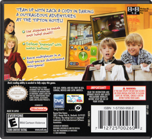 The Suite Life of Zack & Cody: Tipton Trouble - Box - Back - Reconstructed (North America) - 774x708