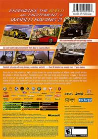 World Racing 2 - Box - Back (North America) - 640x904