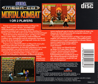 Mortal Kombat - Box - Back (Europe) - 1302x1108