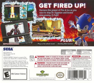 Sonic Boom: Fire & Ice - Box - Back (North America) - 2443x2160