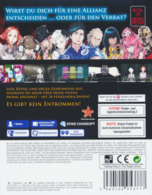 Zero Escape: Virtue's Last Reward - Box - Back (Germany) - 600x772