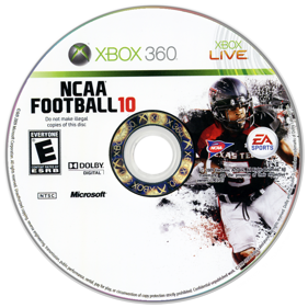 NCAA Football 10 - Disc (North America) - 900x900
