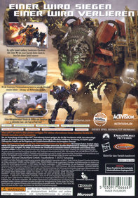 Transformers: Revenge of the Fallen - Box - Back (Germany) - 600x855