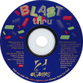 Blast Thru: A Brick Blasting Frenzy! - Disc (North America) - 1530x1545