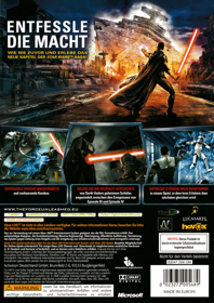 Star Wars: The Force Unleashed - Box - Back (Germany) - 3031x4288