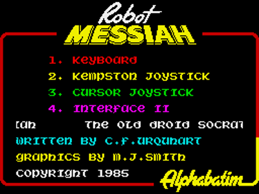 Robot Messiah - Screenshot - Game Select (Europe) - 256x192