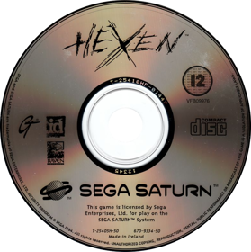 Hexen: Beyond Heretic - Disc (Europe) - 783x786