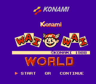 Konami Wai Wai World - Screenshot - Game Title (World) - 256x224