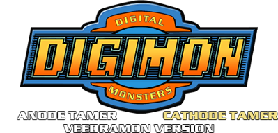Digimon: Anode Tamer & Cathode Tamer: Veedramon Version - Clear Logo (Japan) - 466x224