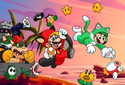 Super Mario World Mix - Fanart - Background (World) - 1334x916