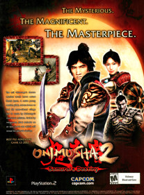 Onimusha 2: Samurai's Destiny - Advertisement Flyer - Front (United States) - 1623x2200