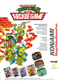 Teenage Mutant Ninja Turtles II: The Arcade Game - Advertisement Flyer - Front (United Kingdom) - 1676x2200