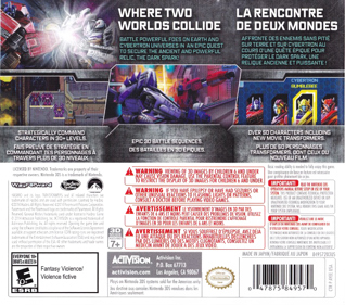 Transformers: Rise of the Dark Spark - Box - Back (North America) - 640x565