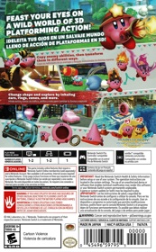 Kirby and the Forgotten Land - Box - Back (North America) - 1174x1902