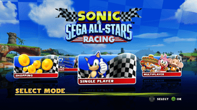 Sonic & SEGA All-Stars Racing with Banjo-Kazooie - Screenshot - Game Select (World) - 1280x720