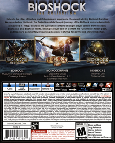 BioShock: The Collection - Box - Back (North America) - 1123x1400
