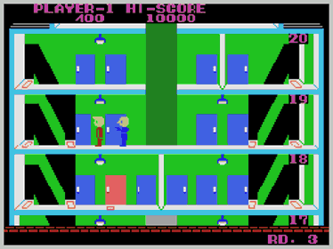 Elevator Action (Sega) - Screenshot - Gameplay (World) - 256x192