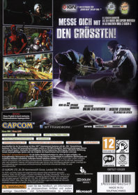 Marvel vs. Capcom 3: Fate of Two Worlds - Box - Back (Germany) - 1200x1702