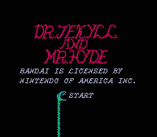 Dr. Jekyll and Mr. Hyde - Screenshot - Game Title (North America) - 256x224