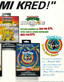 Tiny Toon Adventures: Buster's Hidden Treasure - Advertisement Flyer - Front (United Kingdom) - 1720x2200