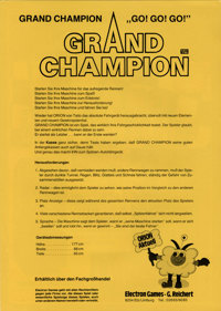 Grand Champion - Advertisement Flyer - Back (Germany) - 850x1194