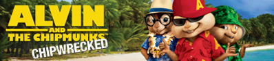 Alvin and the Chipmunks: Chipwrecked - Banner (World) - 420x95