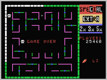 Lady Bug - Screenshot - Game Over (World) - 256x192