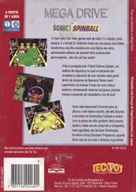 Sonic the Hedgehog Spinball - Box - Back (Brazil) - 1577x2226