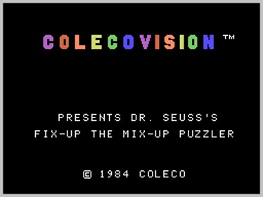 Dr. Seuss: Fix-Up the Mix-Up Puzzler - Screenshot - Game Title (North America) - 256x192