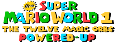 New Super Mario World 1: The Twelve Magic Orbs Powered-Up - Clear Logo (World) - 1462x551