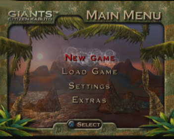 Giants: Citizen Kabuto - Screenshot - Game Select (World) - 640x512