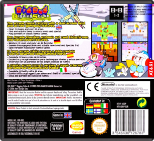 Dig Dug: Digging Strike - Box - Back - Reconstructed (Europe) - 774x708