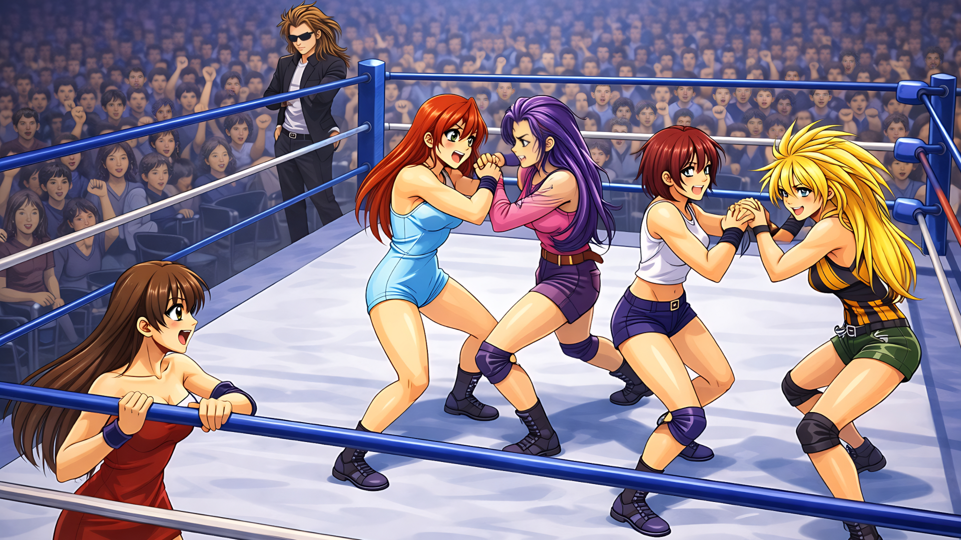 Illustration of Super Wrestle Angels