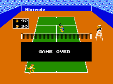 Vs. Tennis - Screenshot - Game Over (World) - 640x480