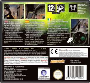 Tom Clancy's Splinter Cell: Chaos Theory - Box - Back - Reconstructed (Europe) - 774x708
