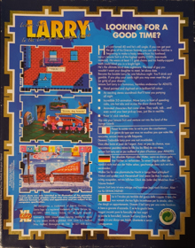 Leisure Suit Larry 1: In the Land of the Lounge Lizards - Box - Back (Europe) - 1920x2448