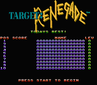 Target: Renegade - Screenshot - Game Title (North America) - 256x224