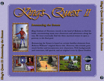 King's Quest II: Romancing the Stones (VGA Remake) - Box - Back (World) - 800x626