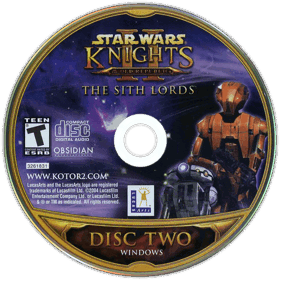Star Wars: Knights of the Old Republic II: The Sith Lords - Disc (North America) - 700x700