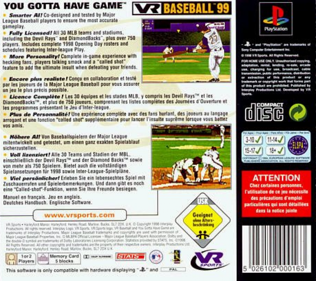 VR Baseball 99 - Box - Back (Europe) - 765x680