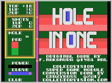 Hole in One - Screenshot - Game Title (World) - 256x192