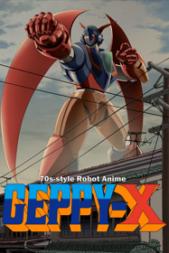 70s-style Robot Anime Geppy-X - Box - Front (United States) - 1440x2160