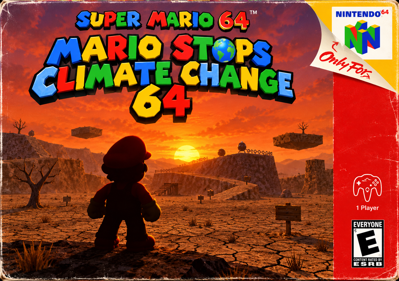 Mario Stops Climate Change 64 - Box - Front (North America) - 1494x1052