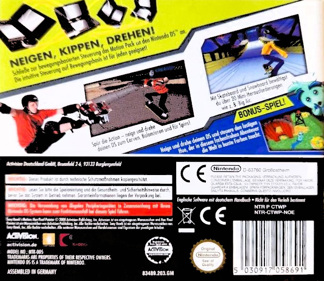 Tony Hawk's Motion - Box - Back (Germany) - 686x594