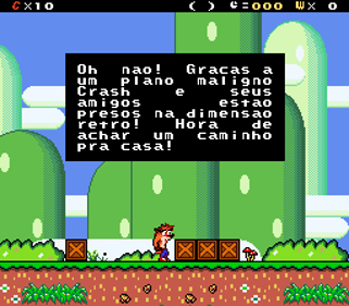 Crash Bandicoot and the Retro Dimension - Screenshot - Gameplay (Brazil) - 256x224