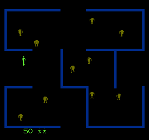 Berzerk - Screenshot - Gameplay (World) - 256x240