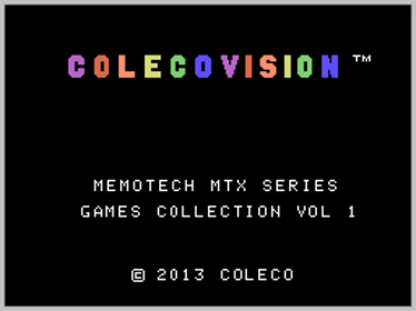 Memotech MTX Series Games Collection Vol.1 - Screenshot - Game Title (World) - 256x192