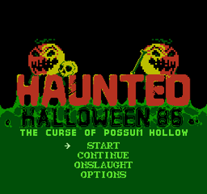 Haunted Halloween 86: The Curse of Possum Hollow - Screenshot - Game Title (North America) - 256x240
