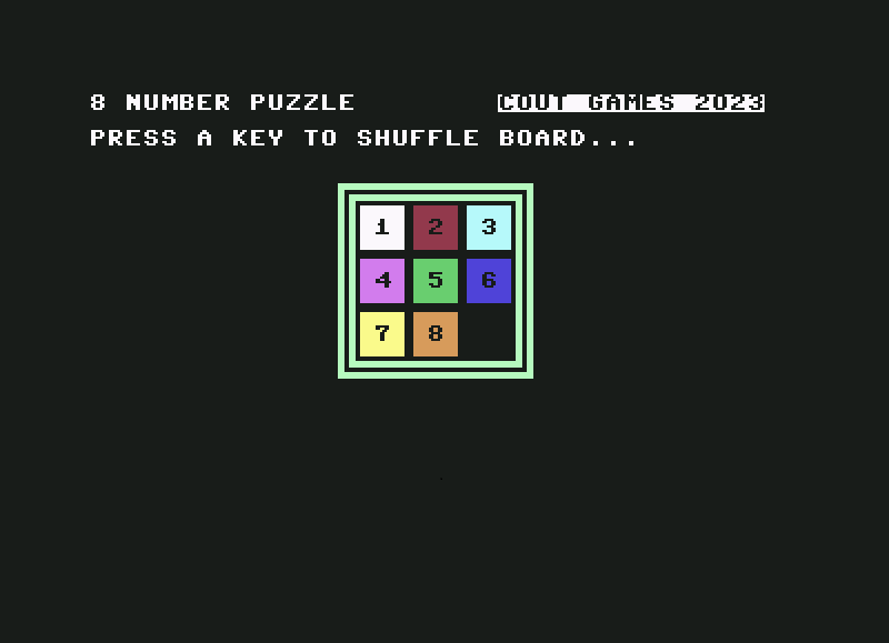 Illustration of 8 Number Puzzle