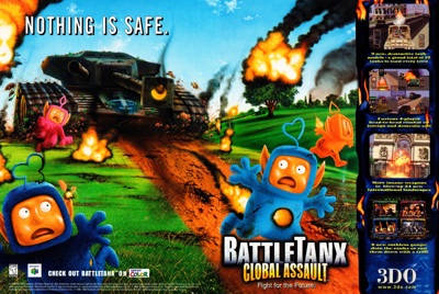BattleTanx: Global Assault - Advertisement Flyer - Front (North America) - 2461x1650